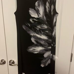 Source Unknown Black and White Asymmetrical Dress